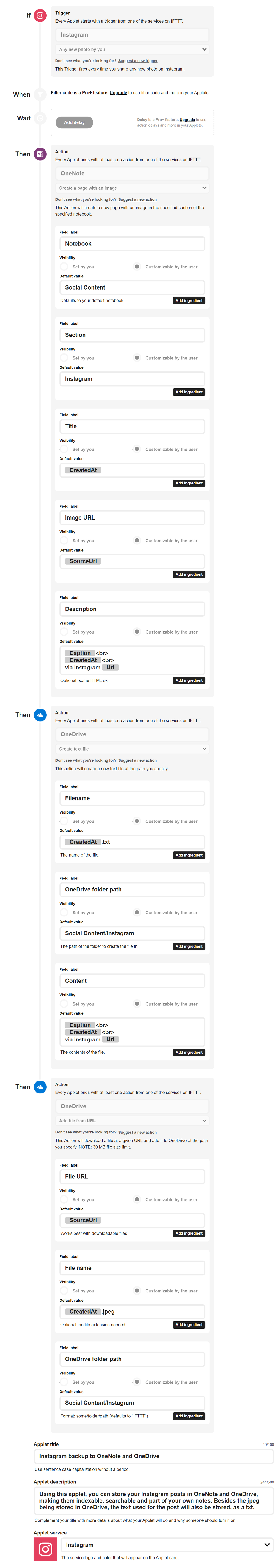 Inspired by that one person who uses my IFTTT applet “Mastodon Backup to OneNote and OneDrive”…